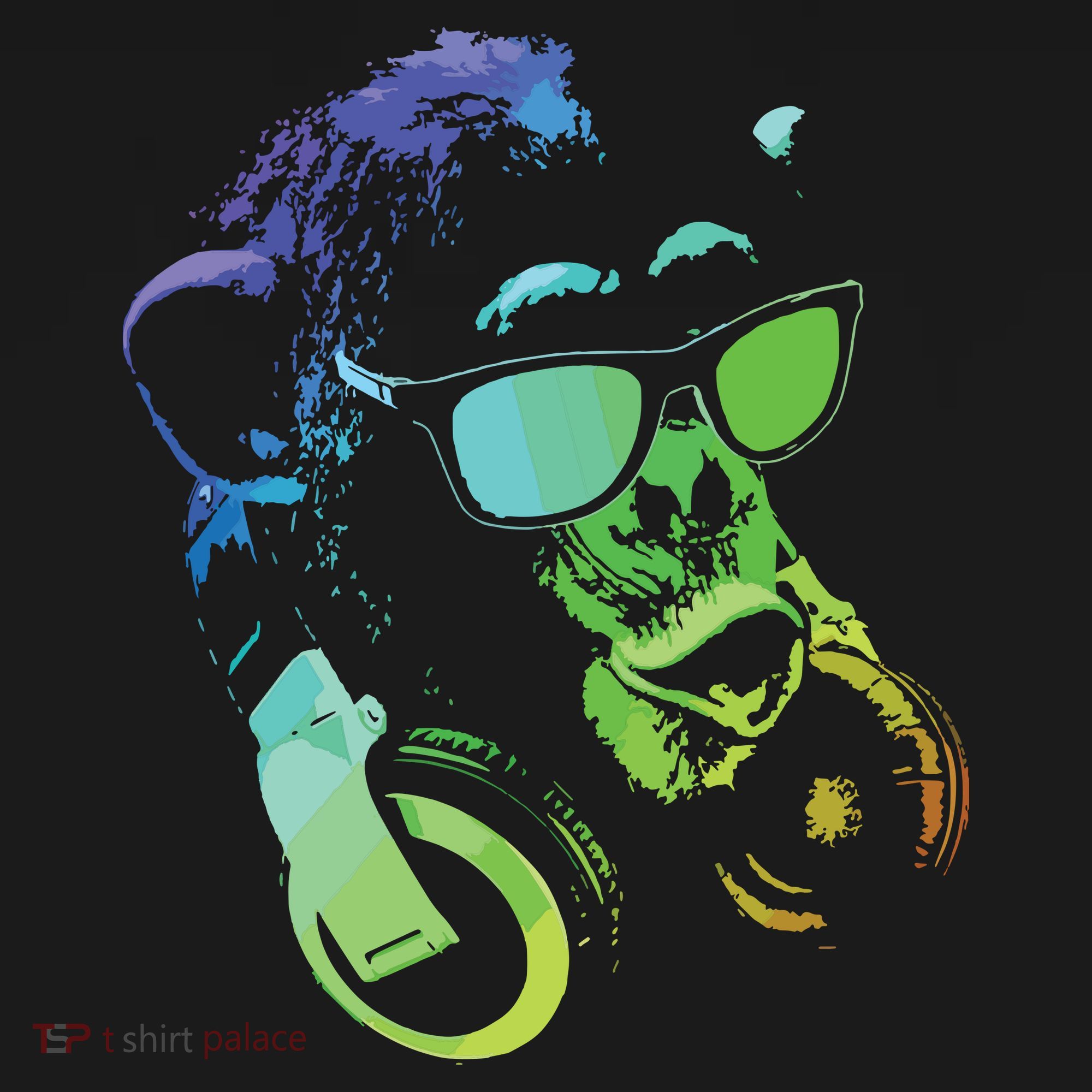 Monkey Chimp With Sunglasses And Headphones Backpack