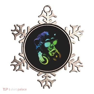 Monkey Chimp With Sunglasses And Headphones Ornament