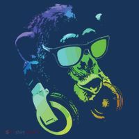 Monkey Chimp With Sunglasses And Headphones Doggie Tank thumb 4