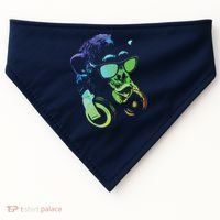 Monkey Chimp With Sunglasses And Headphones USA-Made Doggie Bandana thumb 0