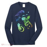 Monkey Chimp With Sunglasses And Headphones Long Sleeve Shirt thumb 0