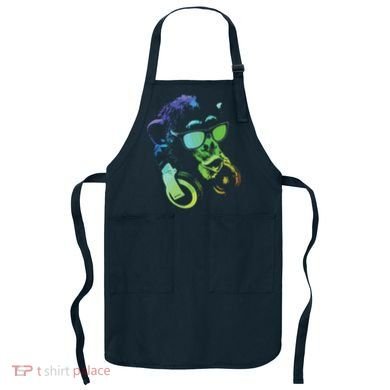 Monkey Chimp With Sunglasses And Headphones Apron