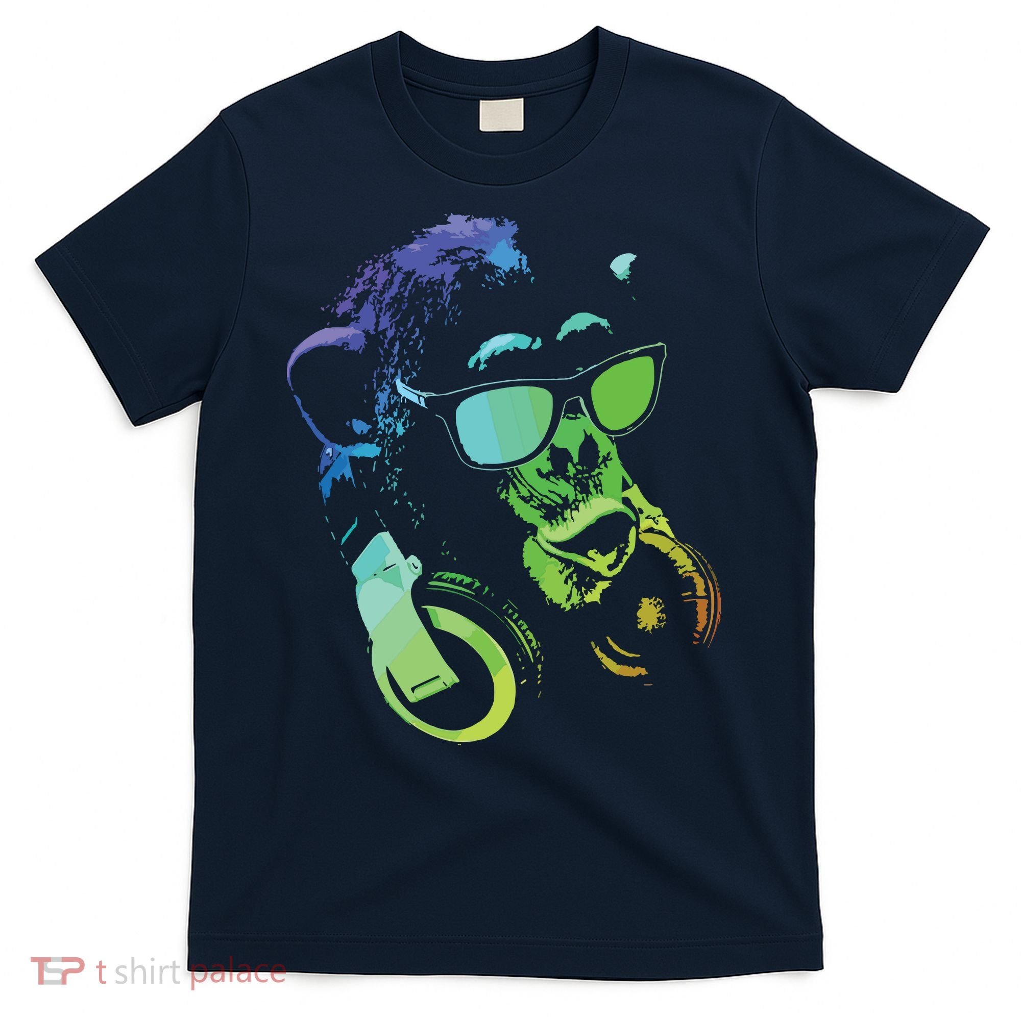 Monkey Chimp With Sunglasses And Headphones T-Shirt