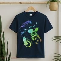 Monkey Chimp With Sunglasses And Headphones T-Shirt thumb 2