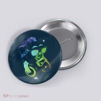 Monkey Chimp With Sunglasses And Headphones Button thumb 0