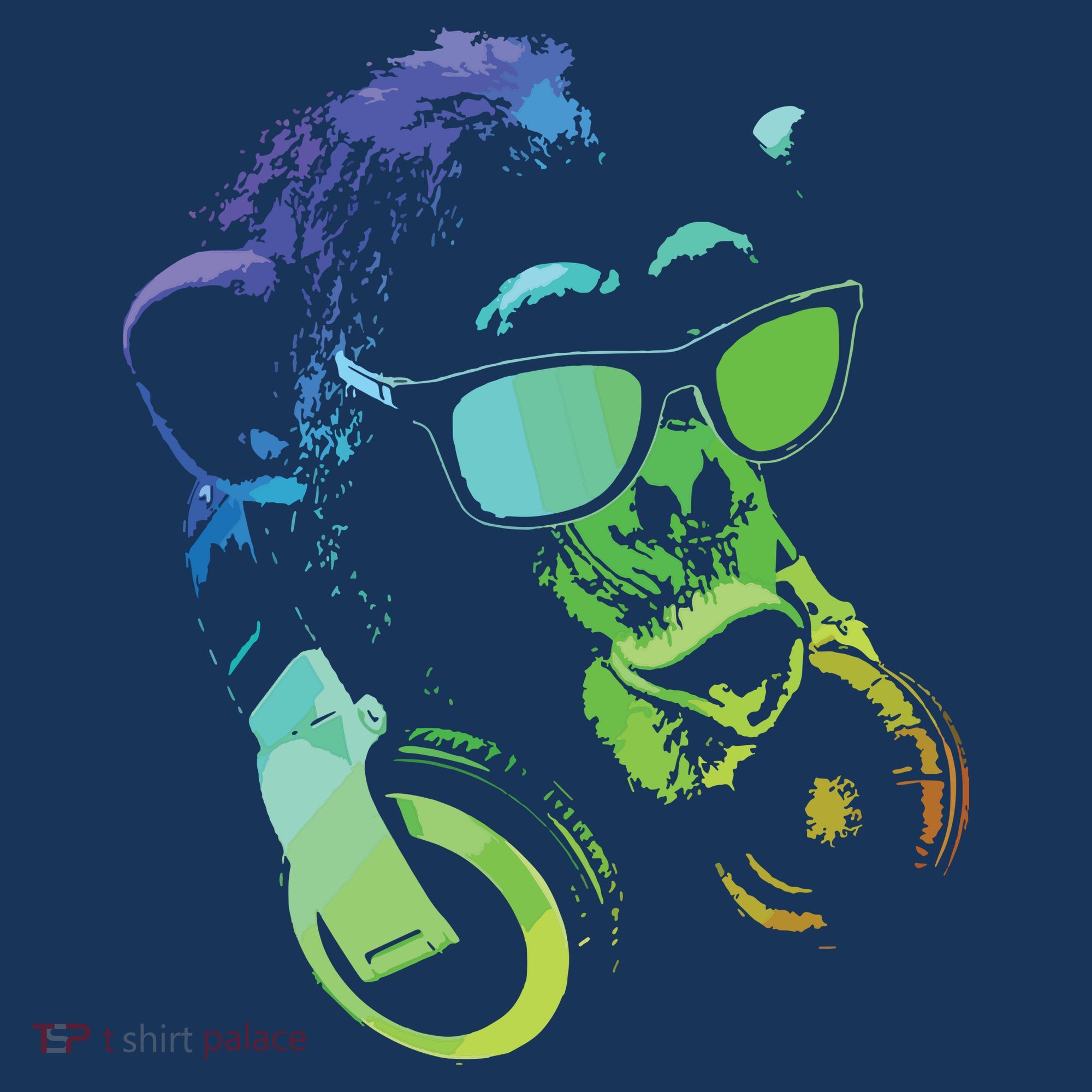 Monkey Chimp With Sunglasses And Headphones Beanie