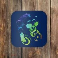 Monkey Chimp With Sunglasses And Headphones Coaster thumb 0