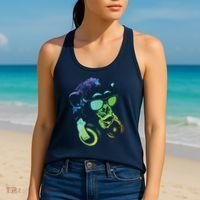 Monkey Chimp With Sunglasses And Headphones Women's Tank Top thumb 2