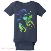Monkey Chimp With Sunglasses And Headphones Baby Bodysuit thumb 0