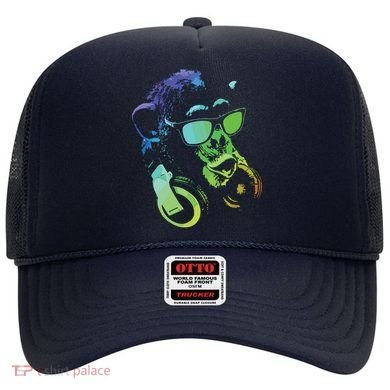 Monkey Chimp With Sunglasses And Headphones Hat