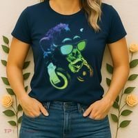 Monkey Chimp With Sunglasses And Headphones Women's T-Shirt thumb 2