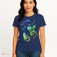 Monkey Chimp With Sunglasses And Headphones Women's T-Shirt thumb 4