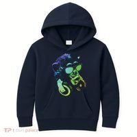 Monkey Chimp With Sunglasses And Headphones Kids Hoodie thumb 0