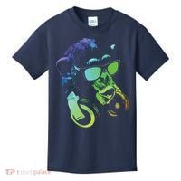Monkey Chimp With Sunglasses And Headphones Kids T-Shirt thumb 0