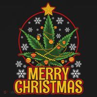 Merry Christmas Weed Marijuana Leaf Christmas Tree Pot Leaf Gift Bucket Hat thumb 4