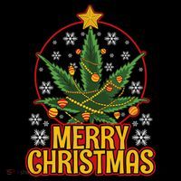 Merry Christmas Weed Marijuana Leaf Christmas Tree Pot Leaf Gift Women's Hoodie thumb 2