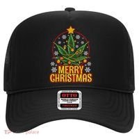 Merry Christmas Weed Marijuana Leaf Christmas Tree Pot Leaf Gift Hat thumb 0