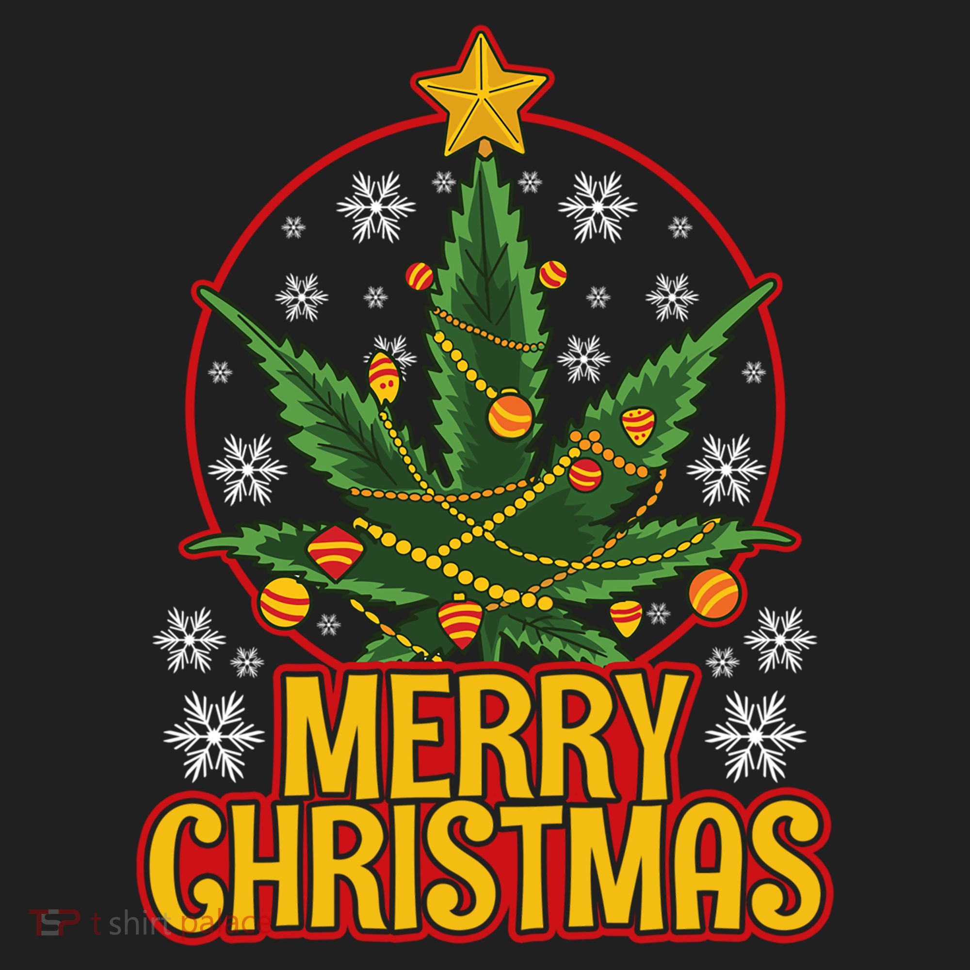 Merry Christmas Weed Marijuana Leaf Christmas Tree Pot Leaf Gift Hat