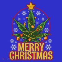Merry Christmas Weed Marijuana Leaf Christmas Tree Pot Leaf Gift Tank Top thumb 6