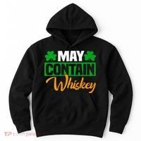 May Contain Whiskey Funny Irish St. Patrick's Day Hoodie thumb 0