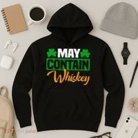 May Contain Whiskey Funny Irish St. Patrick's Day Hoodie thumb 3