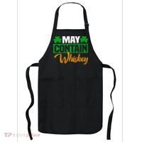 May Contain Whiskey Funny Irish St. Patrick's Day Apron thumb 0