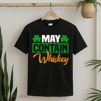 May Contain Whiskey Funny Irish St. Patrick's Day T-Shirt thumb 2