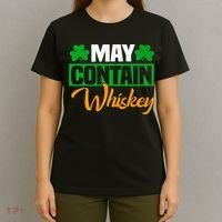 May Contain Whiskey Funny Irish St. Patrick's Day T-Shirt thumb 4