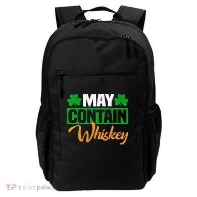 May Contain Whiskey Funny Irish St. Patrick's Day Backpack