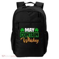 May Contain Whiskey Funny Irish St. Patrick's Day Backpack thumb 0