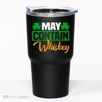 May Contain Whiskey Funny Irish St. Patrick's Day Tumbler thumb 0