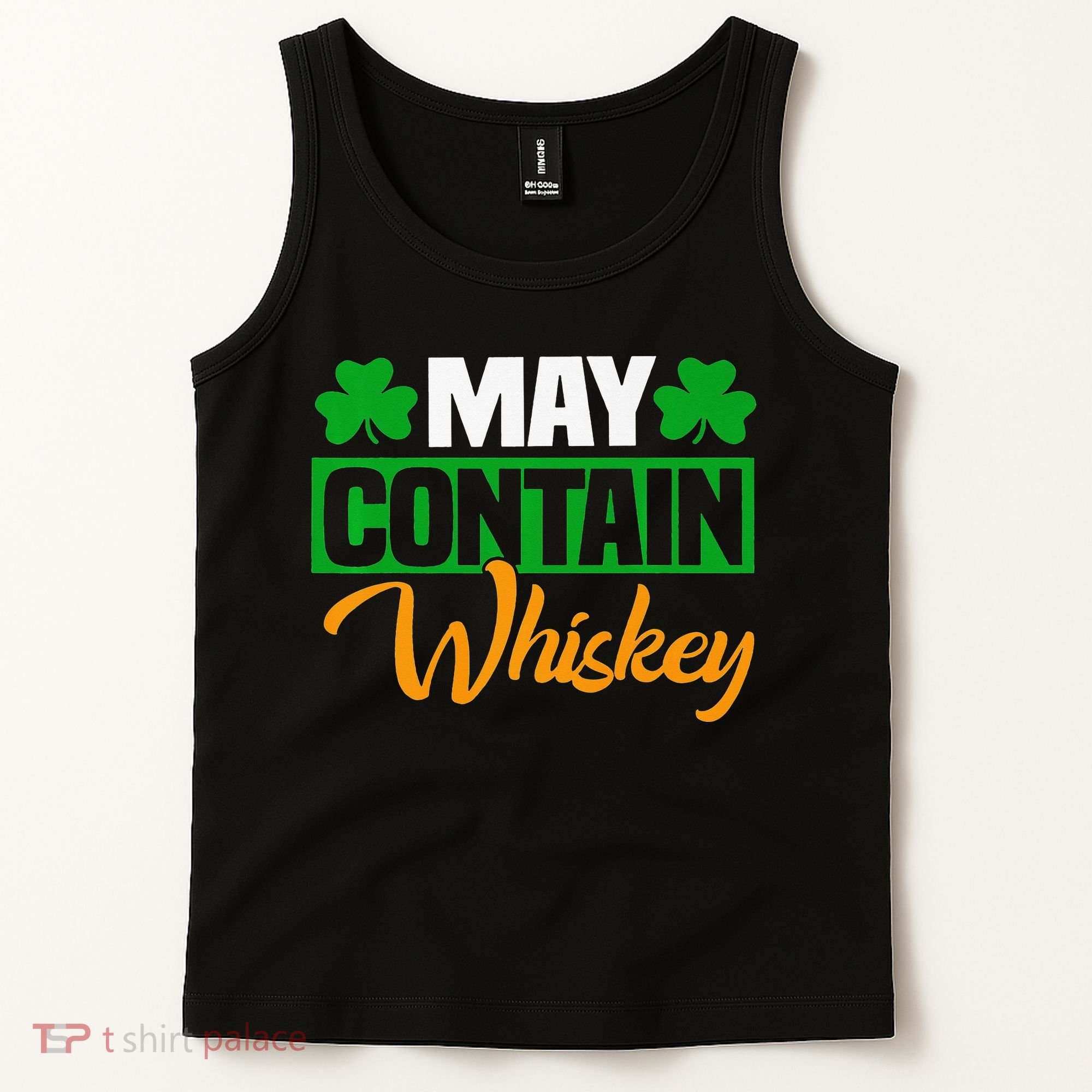 May Contain Whiskey Funny Irish St. Patrick's Day Tank Top