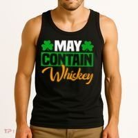 May Contain Whiskey Funny Irish St. Patrick's Day Tank Top thumb 3