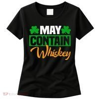 May Contain Whiskey Funny Irish St. Patrick's Day Women's T-Shirt thumb 0
