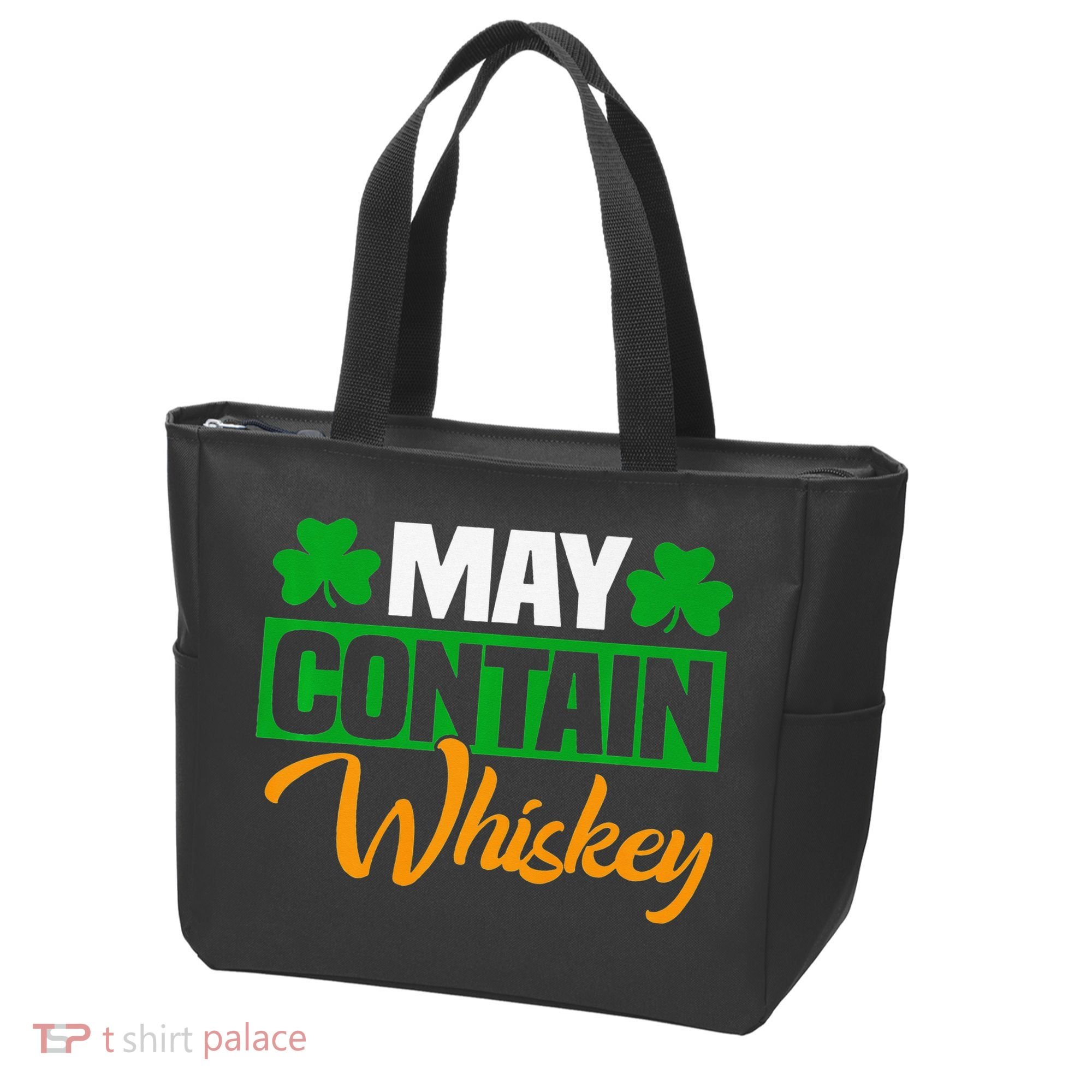 May Contain Whiskey Funny Irish St. Patrick's Day Tote Bag