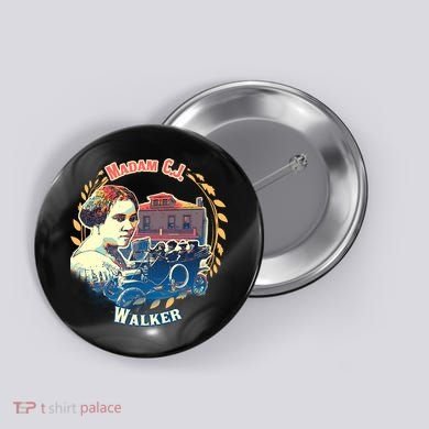 Madam CJ Walker Tribute, Black History, Future Entrepreneur Button