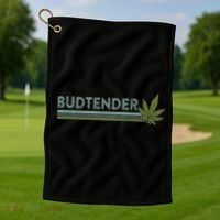 Marijuana Cannabis Weed Dispensary Agent Budtender Golf Towel thumb 1
