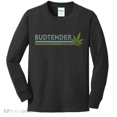 Marijuana Cannabis Weed Dispensary Agent Budtender Kids Long Sleeve Shirt