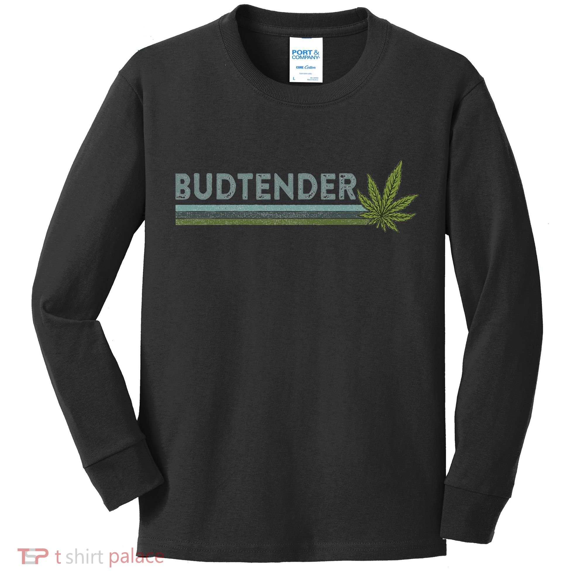 Marijuana Cannabis Weed Dispensary Agent Budtender Kids Long Sleeve Shirt