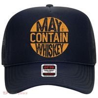 May Contain Whiskey Funny Liquor Drinking Hat thumb 0