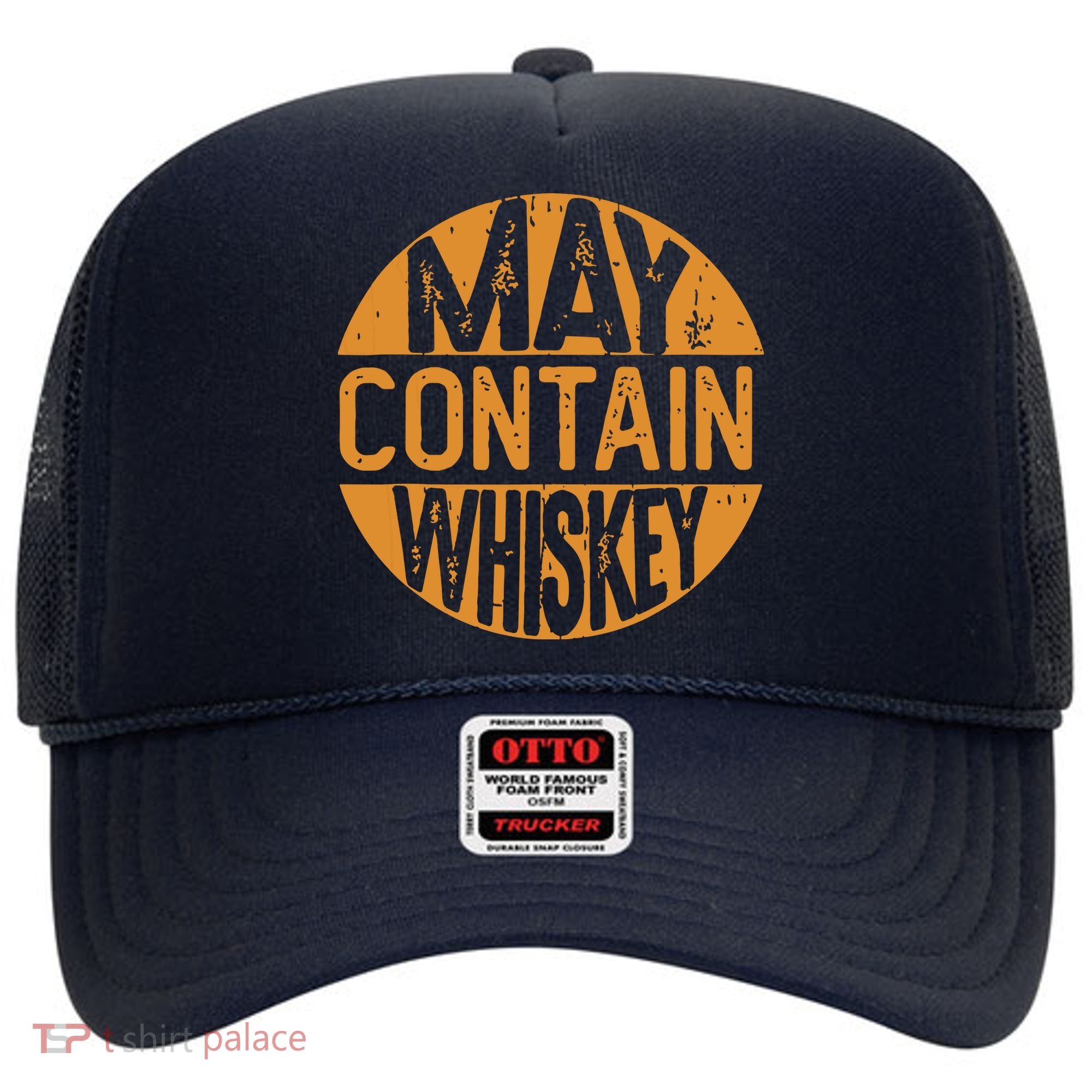 May Contain Whiskey Funny Liquor Drinking Hat