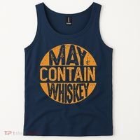 May Contain Whiskey Funny Liquor Drinking Tank Top thumb 2