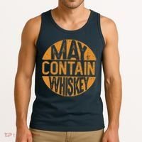 May Contain Whiskey Funny Liquor Drinking Tank Top thumb 3