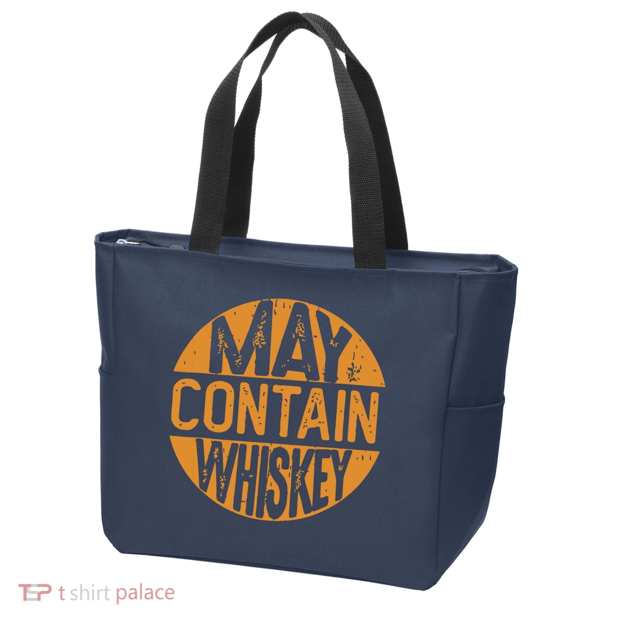 May Contain Whiskey Funny Liquor Drinking Tote Bag