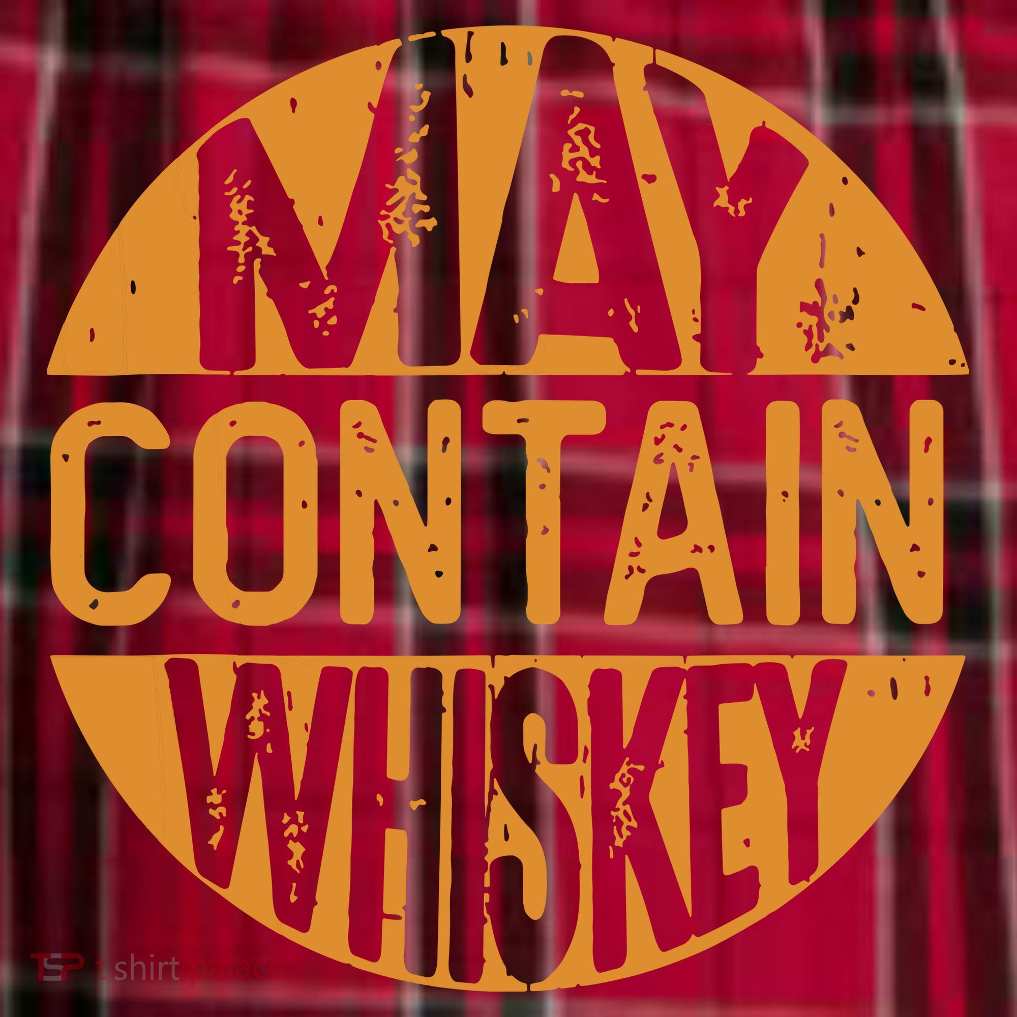 May Contain Whiskey Funny Liquor Drinking Men's Flannel Plaid Pajama Pants