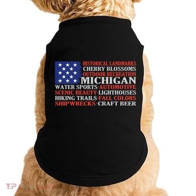 Michigan Characteristic Words Doggie Tank