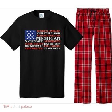 Michigan Characteristic Words Pajama Set