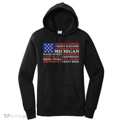 Michigan Characteristic Words Women's Hoodie