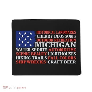 Michigan Characteristic Words Mousepad