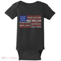 Michigan Characteristic Words Baby Bodysuit thumb 0